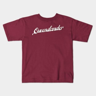 Queenslander (white print) Kids T-Shirt